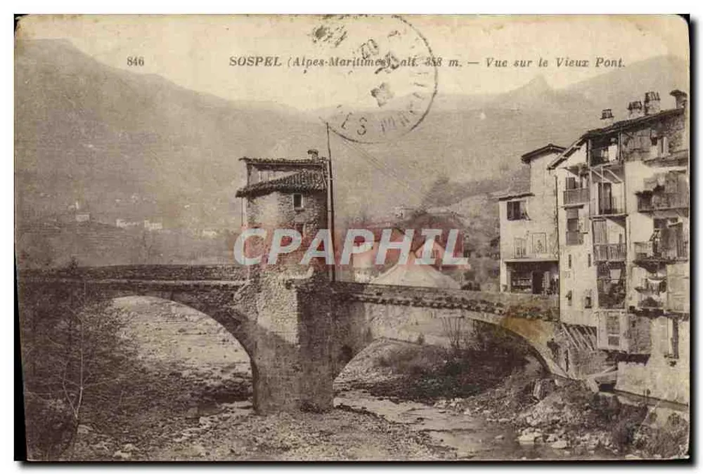 Sospel (Alpes-Maritimes) — Ansicht des Alten Brückens — n° 846 - Vorderseite