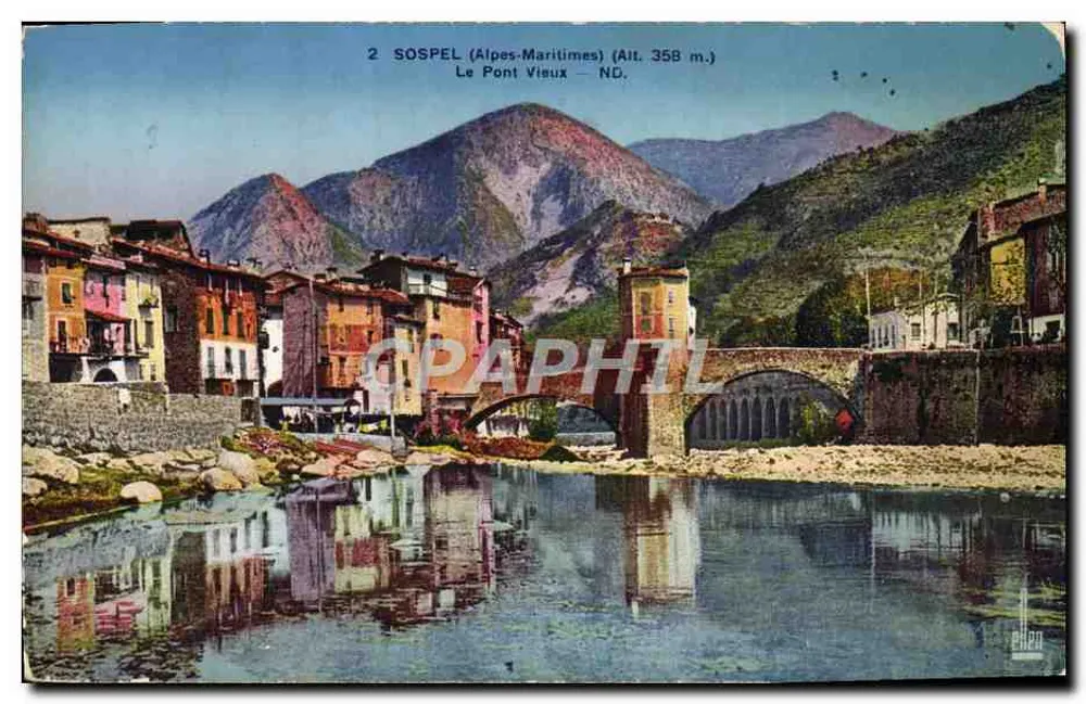 Sospel (Alpes-Maritimes) — O Velho Ponte — editor Levy & Neurdein, Paris - Frente