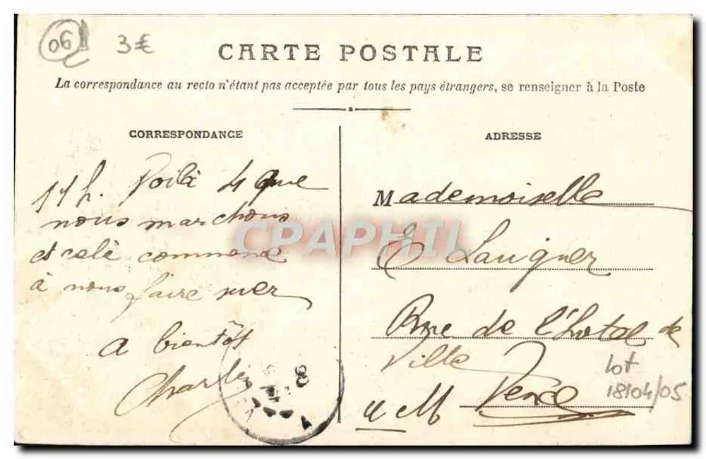 Route de la Nouvelle Corniche d'Or — passage entre falaises — éditeur IMPRIMÉ SUR LA CARTE n° 1169 - Verso