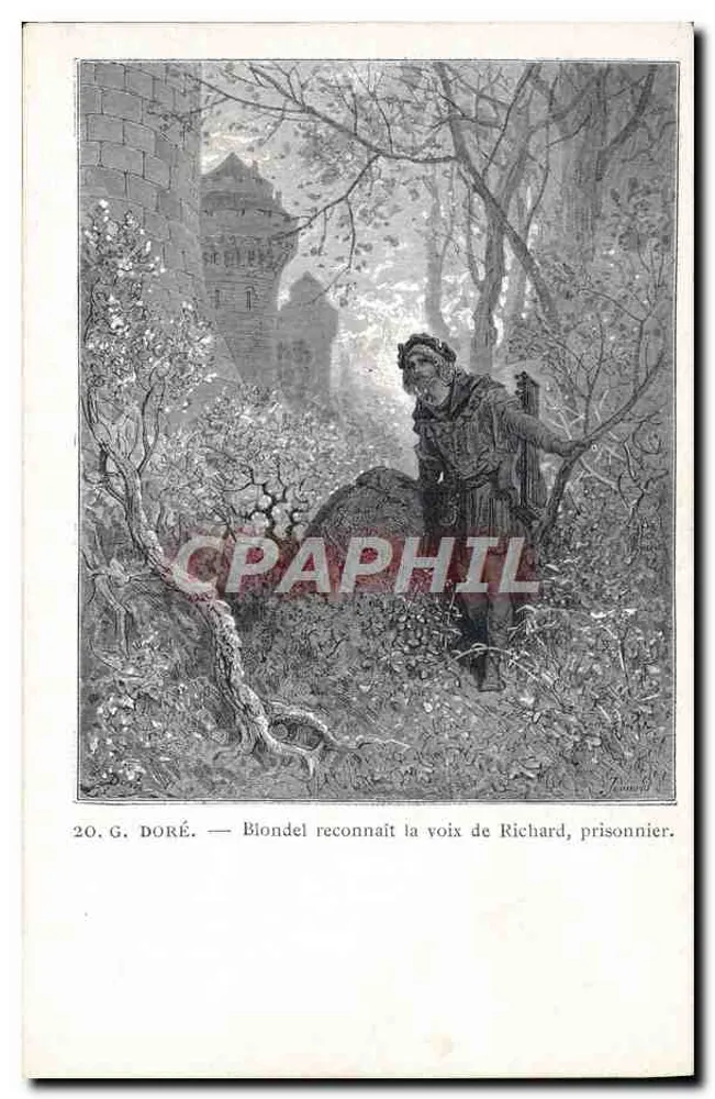 Biondel erkennt die Stimme Richards, des Gefangenen — G. Doré — n°20 - Vorderseite