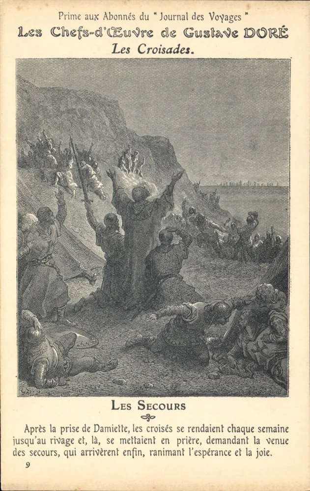 Las Cruzadas — Los Socorros — Gustave DORÉ — Journal des Voyages - Anverso