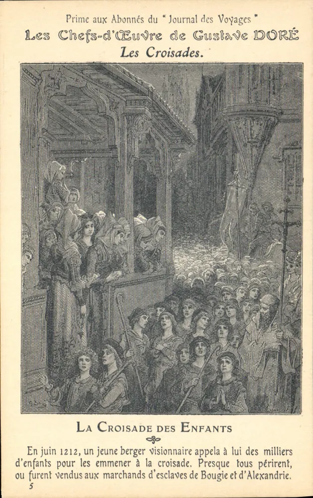 Die Kinderkreuzzug — Meisterwerke von Gustave DORÉ — Erst an Abonnenten des Journal des Voyages - Vorderseite