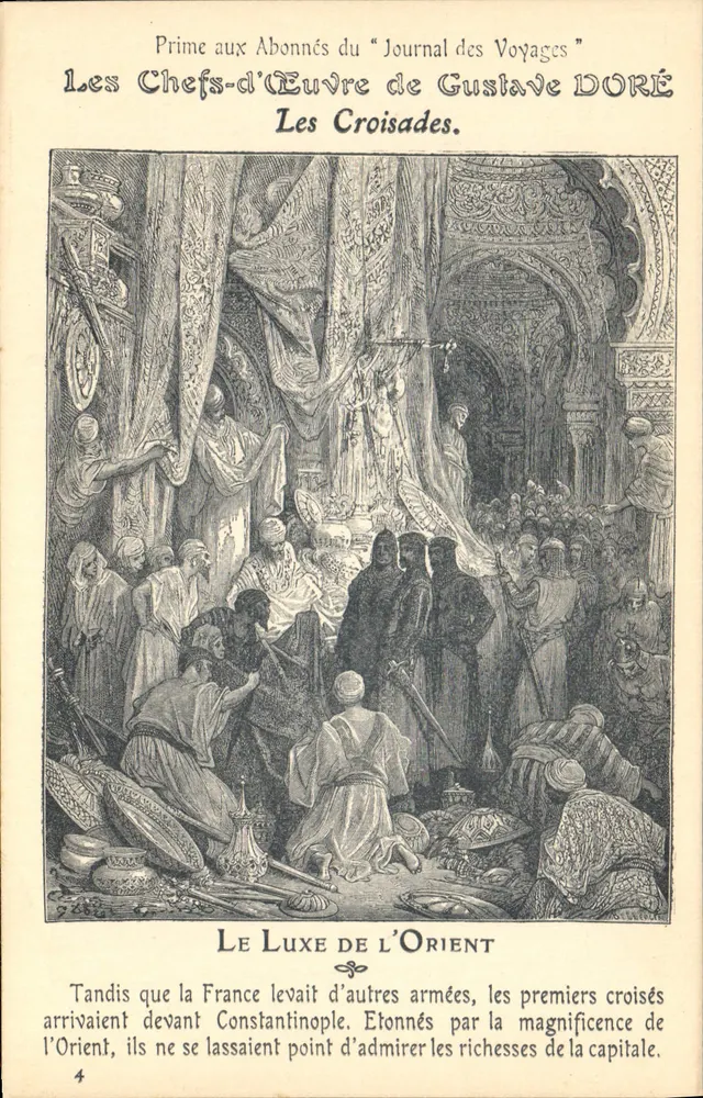 Meisterwerke von Gustave DORÉ — Die Kreuzzüge — Der Luxus des Ostens — Exklusiv für Abonnenten des Journal des Voyages - Vorderseite
