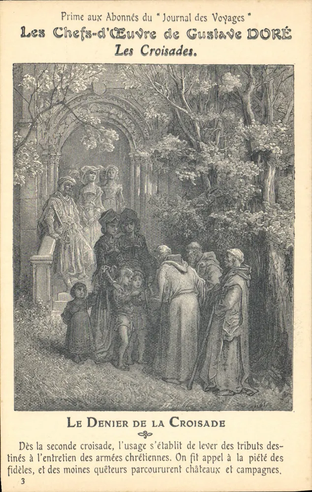 Meisterwerke von Gustave Doré — Der Letzte der Kreuzzüge — Prime an Abonnenten des Journal des Voyages - Vorderseite