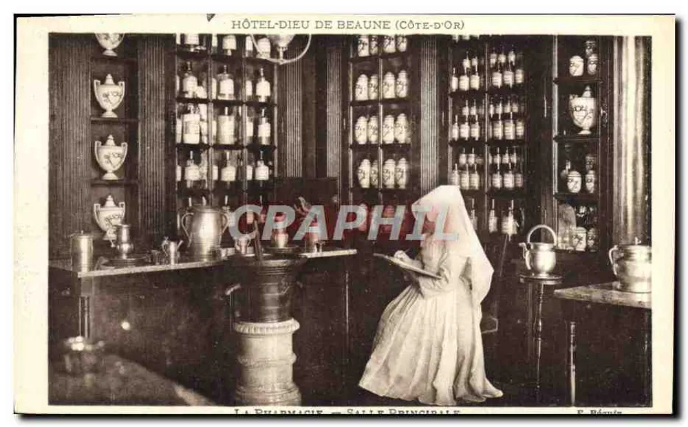 Krankenhaus von Beaune (Côte-d'Or) — Die Apotheke — Hauptraum — Verleger F. Béguin - Vorderseite