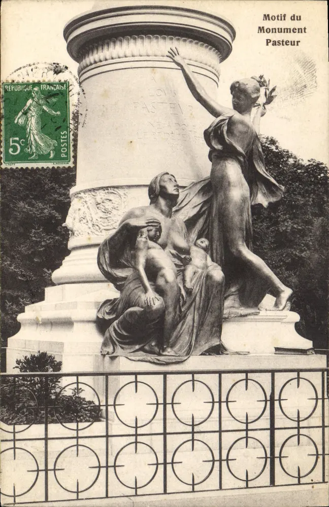 Monumento Pasteur — Motivo do Monumento Pasteur — H. Ledun, Dole - Frente