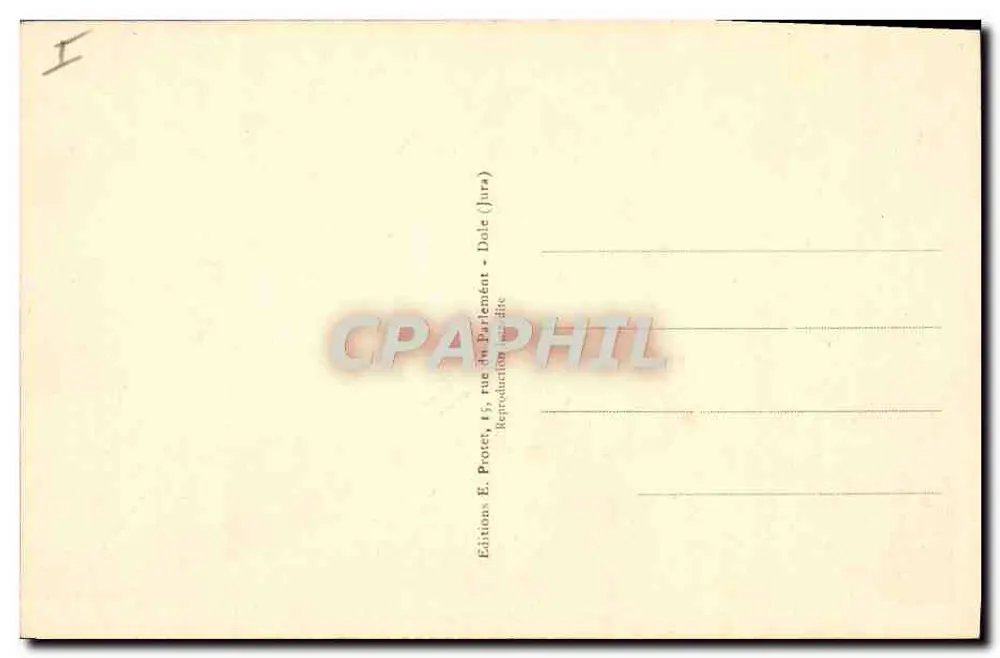 Dole (Jura) - Pátio da Casa Natal de Pasteur — Éditions E. Proret, Dole - Verso