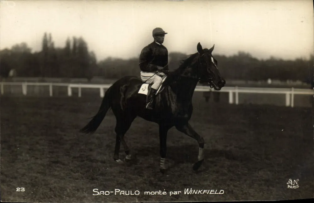Sao-Paulo geritten von Winkfield — Pferderennen — Verleger J.A.N. Paris, Nr. 23 - Vorderseite