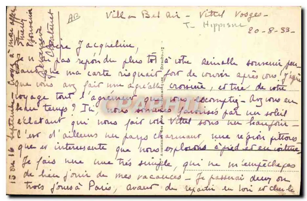 VITTEL - O Campo de Corridas — editor ARA, n° 136 - Verso