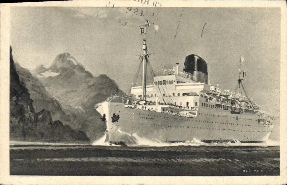 Costa Azul — Cruzeiro no navio 'Colombie' — Marinha Marie - Frente