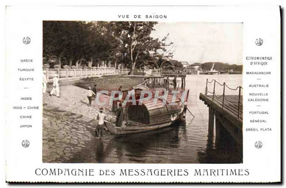 Ansicht von Saigon — Compagnie des Messageries Maritimes - Vorderseite