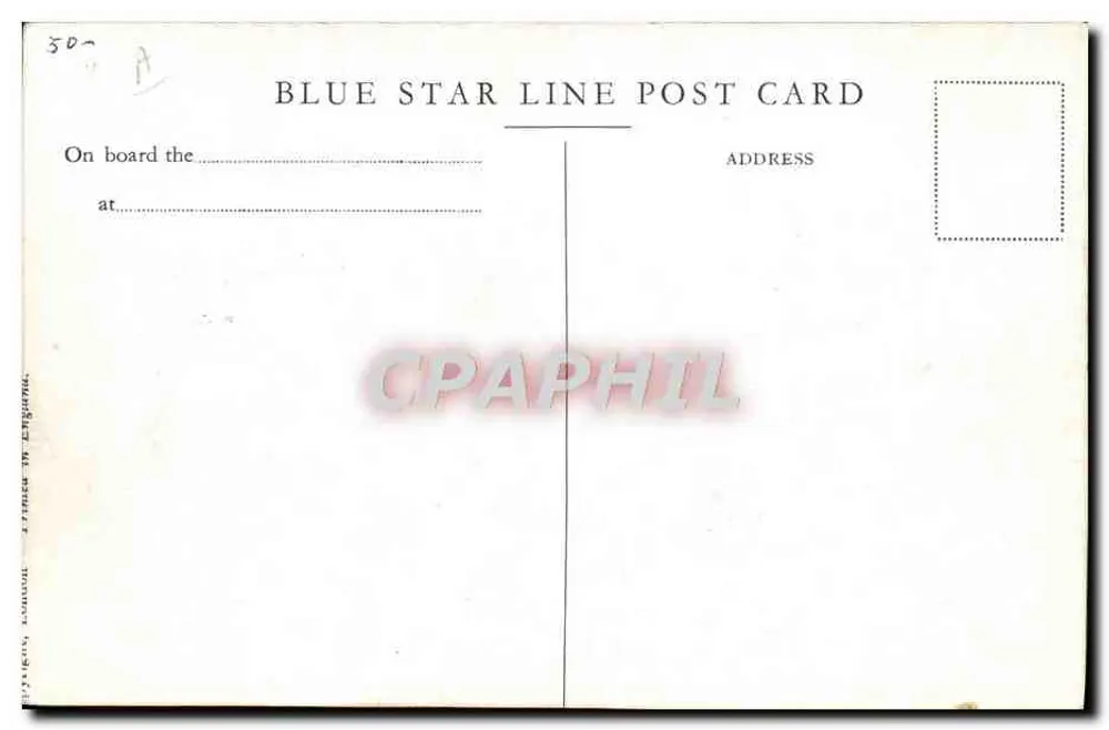 O navio de passageiros Australia Star — Porto de Sydney — Blue Star Line - Verso