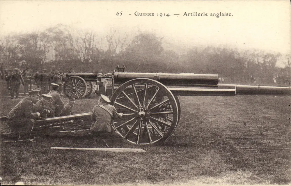 Britische Artillerie — Krieg 1914 — Verlag: G. Canat, Serie 65 - Vorderseite
