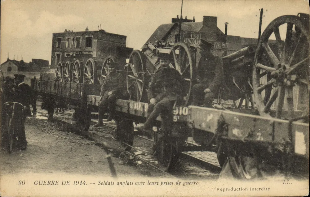 Englische Soldaten mit ihren Kriegsbeute — Krieg von 1914 — Verlag L.L. n°96 - Vorderseite
