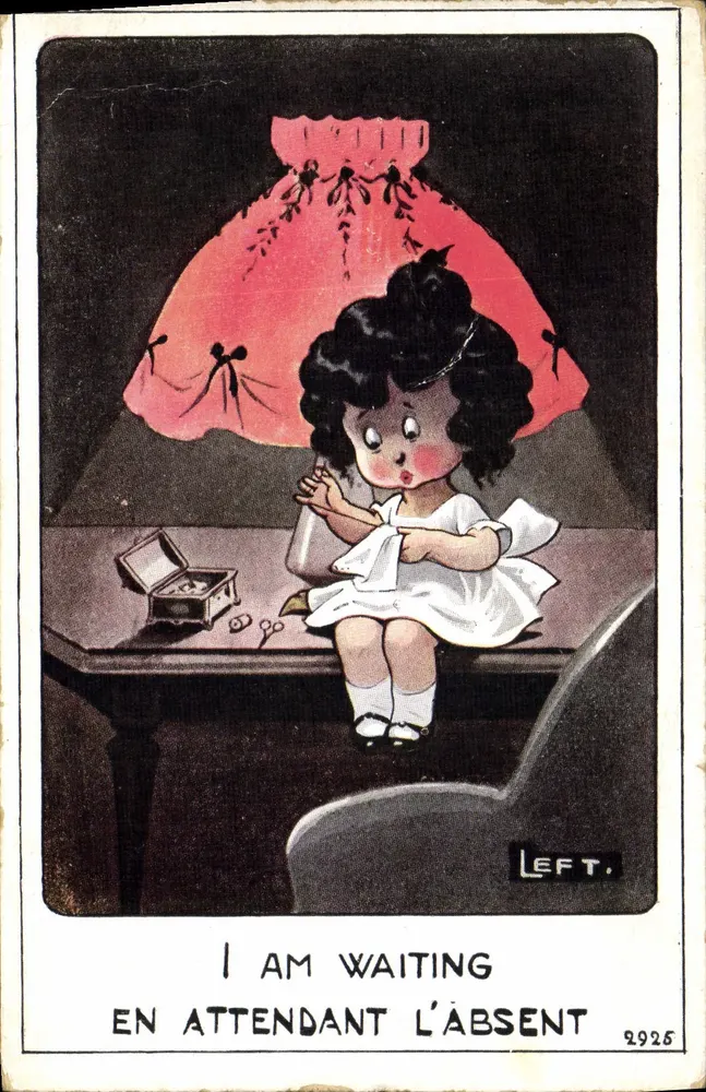 Mädchen, das auf den Abwesenden wartet — Illustration von LEFT — Nr. 2925 - Vorderseite