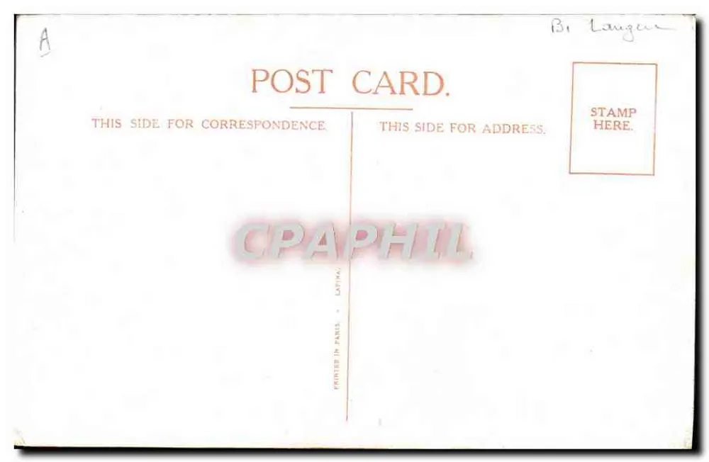 Kind, das Neujahrswünsche sendet — Gedruckt von B. Laugier in Paris — Nr. 7947 - Rückseite