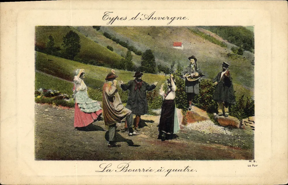 Tipos de Auvergne — A Bourrée a quatro — M.B. LE PUV - Frente