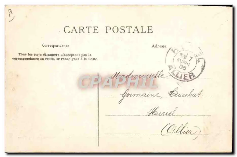 Pittoreske Auvergne — Auf dem Weg zur Feier — Verlag Éditions L'Auvergne Pittoresque, Nr. 385 - Rückseite