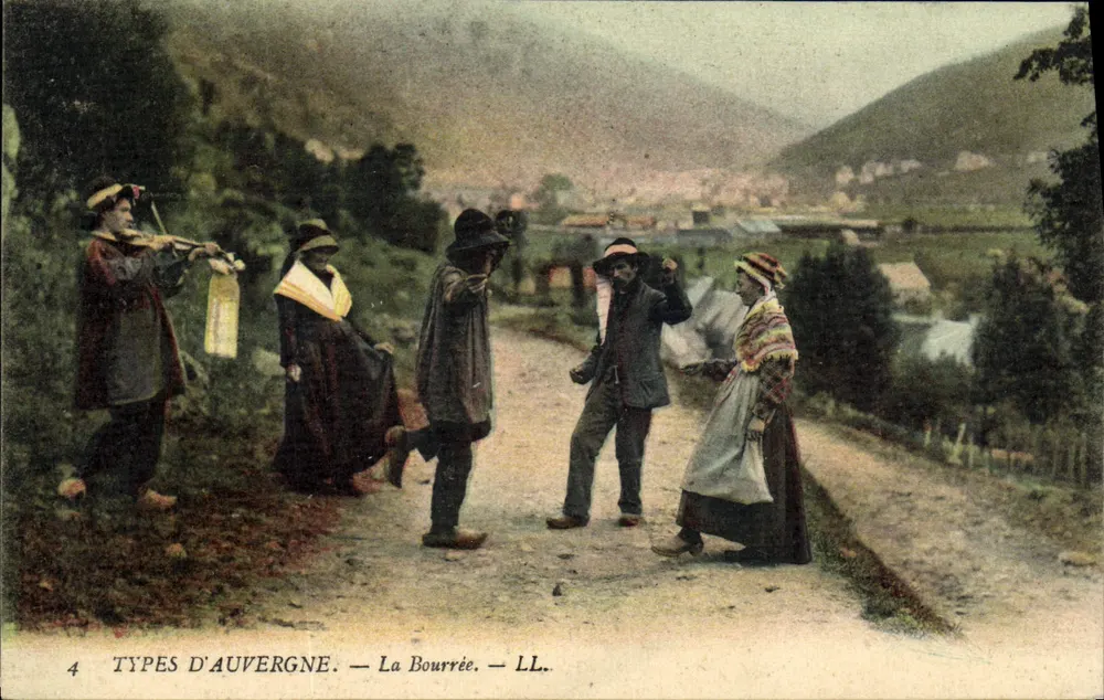 Typy Auvergne — La Bourrée — LL. - Awers