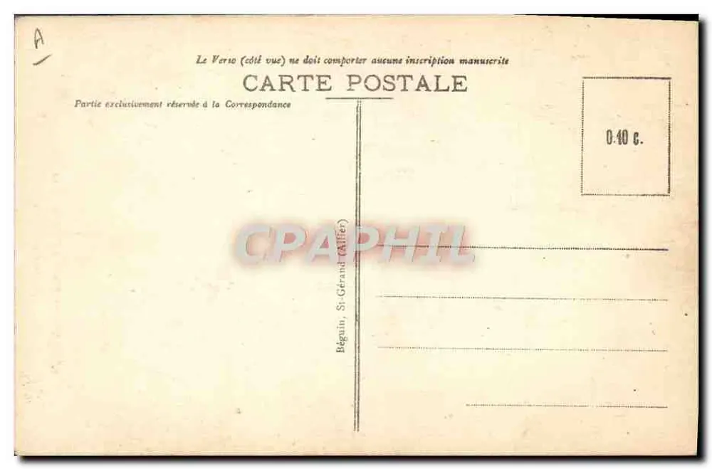 Pittoreska Auvergne — Spinkacz na tarczy — Ideal - Rewers