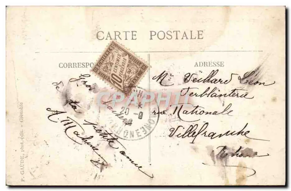 Vizille — O Castelo Lesdiguière — P. GAUDE, fot. - Grenoble - Verso