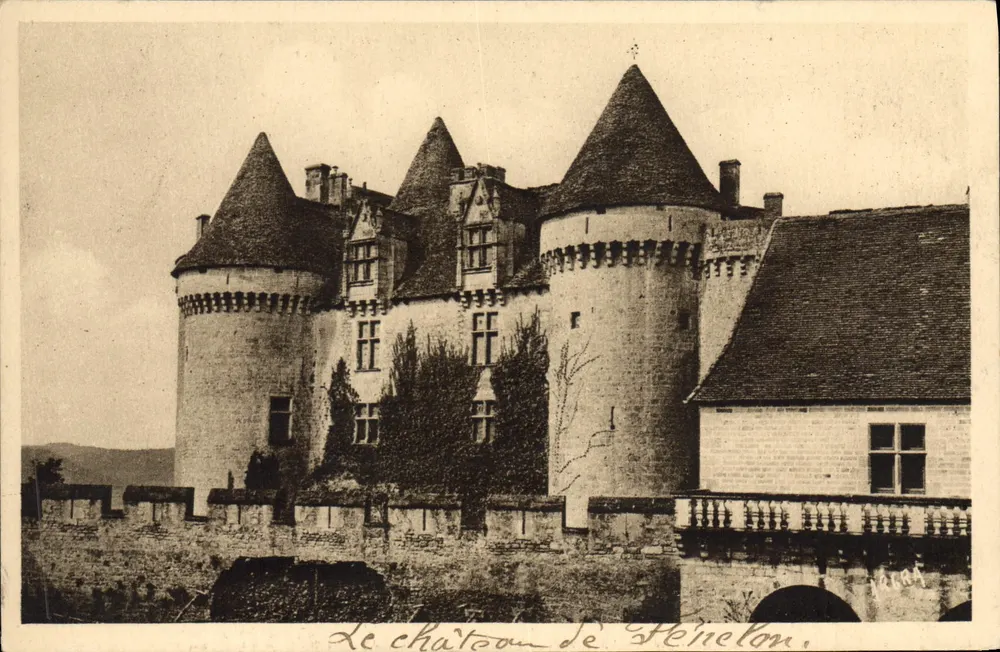 O castelo de Fénélon — Dordogne — Les Arts Graphiques de la Concorde - Frente