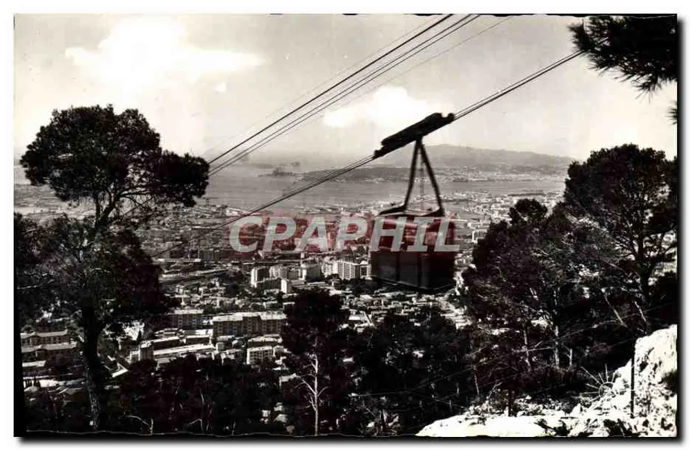 Toulon — Vista geral e a Teleférico — Torre Real — Edições GAI-SOLEIL - Frente