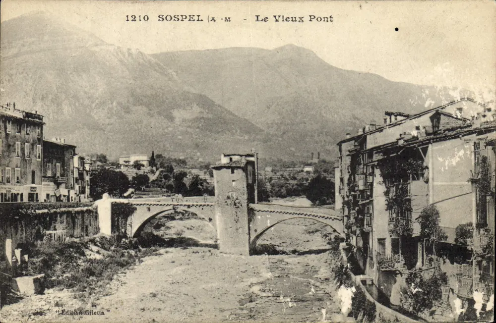 Sospel (Alpes-Maritimes) — A Ponte Velha — Edição Giletta - Frente