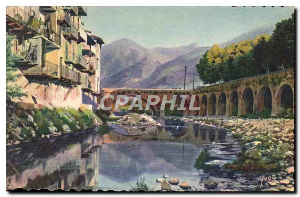 Sospel — Alter Brücke, alte Häuser am Bévéra — Éditions Yvon - Vorderseite