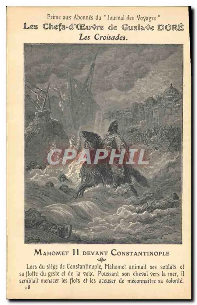 Mohammed II vor Konstantinopel — Meisterwerk von Gustave Doré für das Journal des Voyages — n°18 - Vorderseite