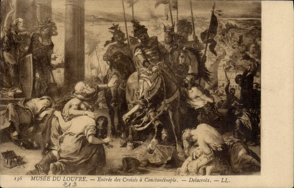 Einlass der Kreuzfahrer in Konstantinopel — Louvre-Museum — Delacroix — LL. — Nr. 136 - Vorderseite