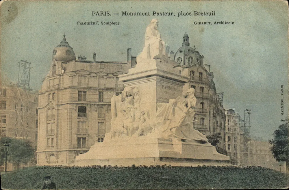 Paris — Monument Pasteur, place Breteuil — P. Marmuse, Paris - Frente