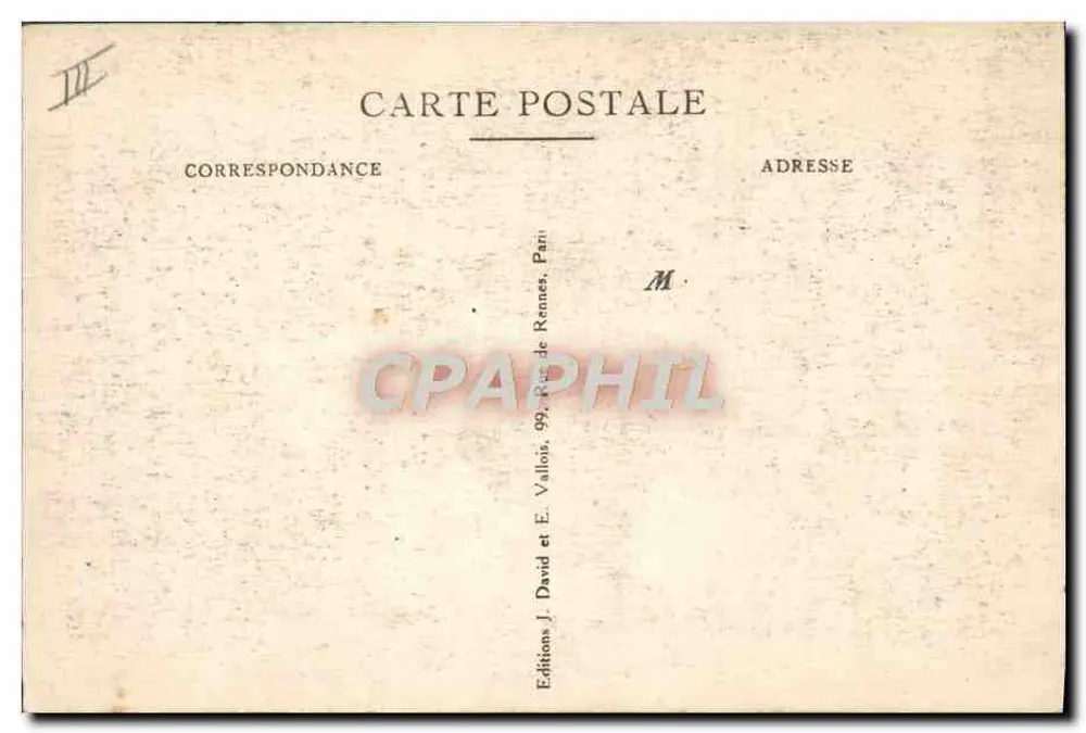 Internat Pasteur, Besançon — Pavillon der Privatstunden — Éditions J. David et E. Vallois, Paris - Rückseite