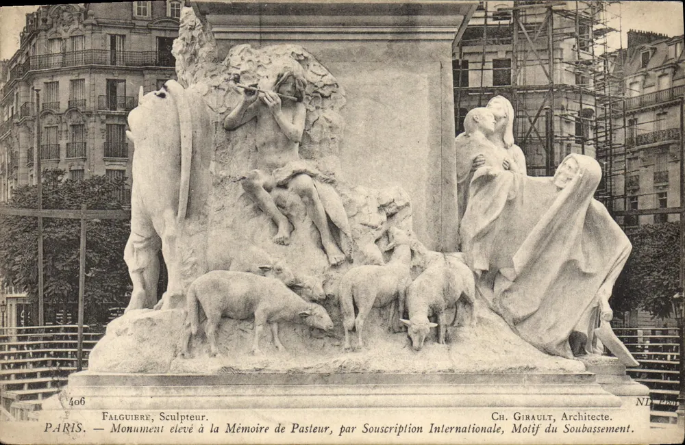 Monument erguido em homenagem a Pasteur — Paris — Escultor Falguière, Arquiteto Girault - Frente
