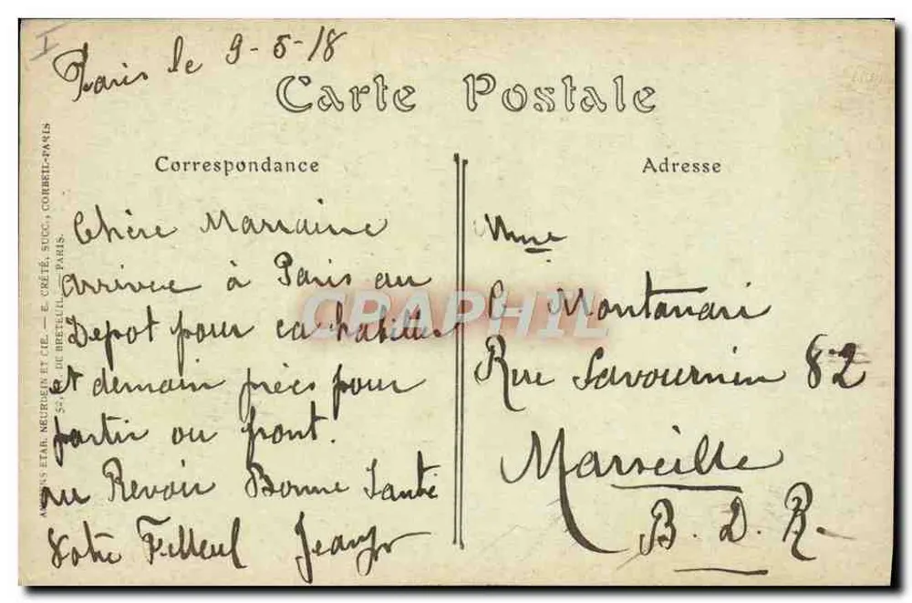 Paris — O Monumento Pasteur e o Hotel dos Inválidos — ND Hol, n° 659 - Verso