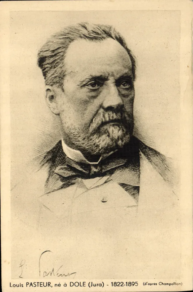 Louis Pasteur — retrato gravado — Edição e Cliché KALIBER, Dole (Jura) - Frente