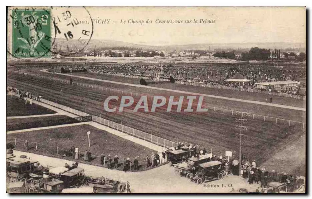 Vichy — Der Rennplatz, Blick auf den Rasen — Edition L. O. - Vorderseite