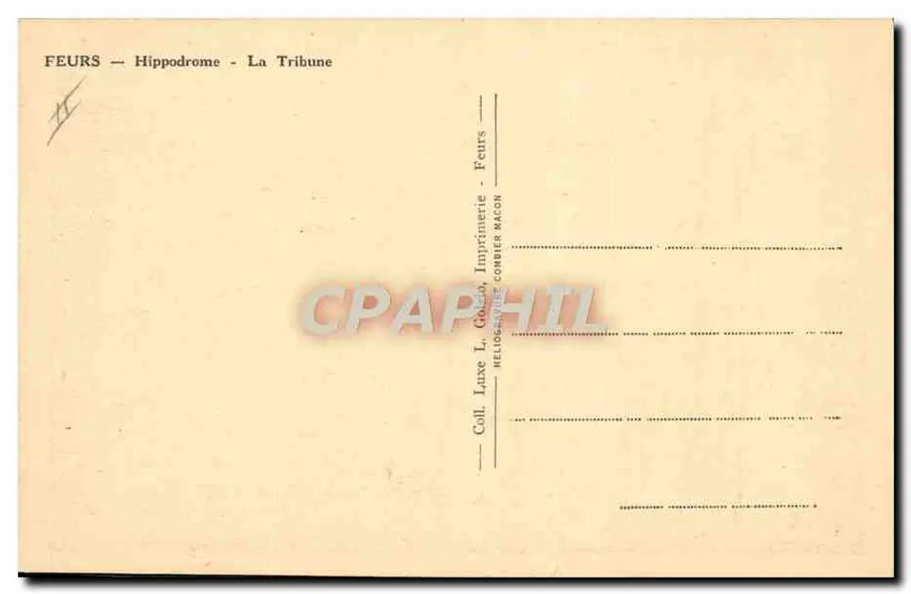 Feurs - Hippodrom - La Tribune — Cim - Rückseite