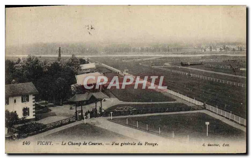 Vichy — Das Rennplatz — Allgemeiner Blick auf das Wiegegebiet — G. Ganillier, Verlag - Vorderseite