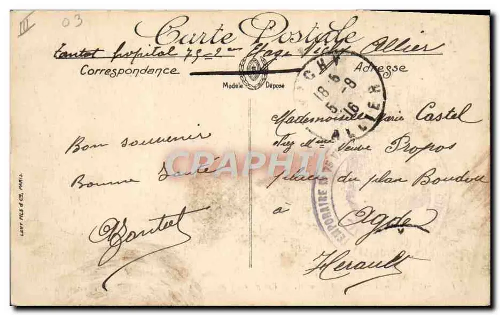 Vichy — Das Rennplatz — Allgemeiner Blick auf das Wiegegebiet — G. Ganillier, Verlag - Rückseite