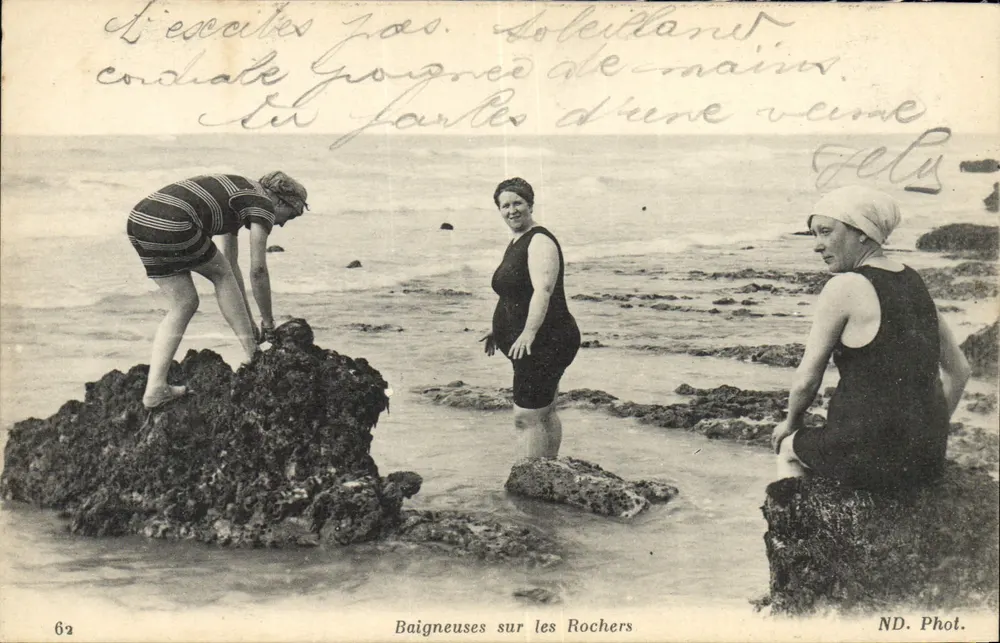 Badende auf den Felsen — ND. Fotografie — Nr. 62 - Vorderseite