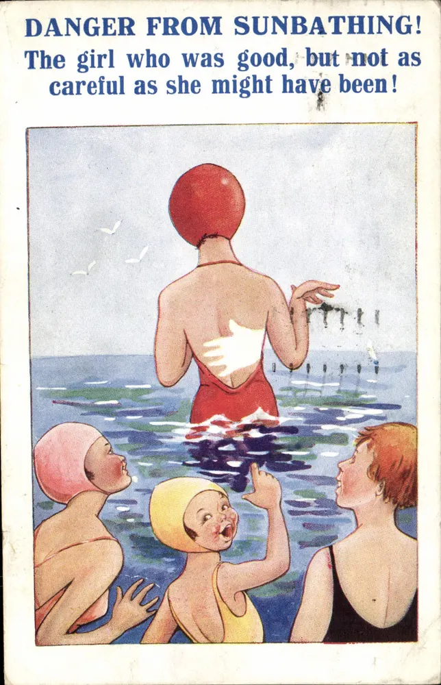 Gefahr durch Sonnenbaden! — Warnhinweis — XL Series, E.C., Nr. 2235 - Vorderseite