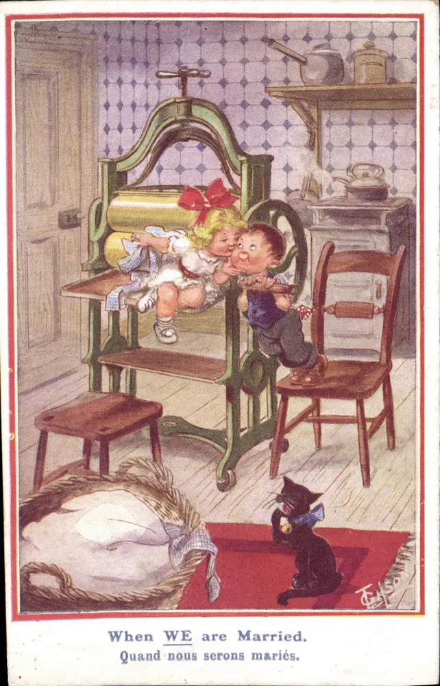 Kinder, die auf einer Wäschemaschine spielen — Ludgate — Verlag A. Lang - Vorderseite