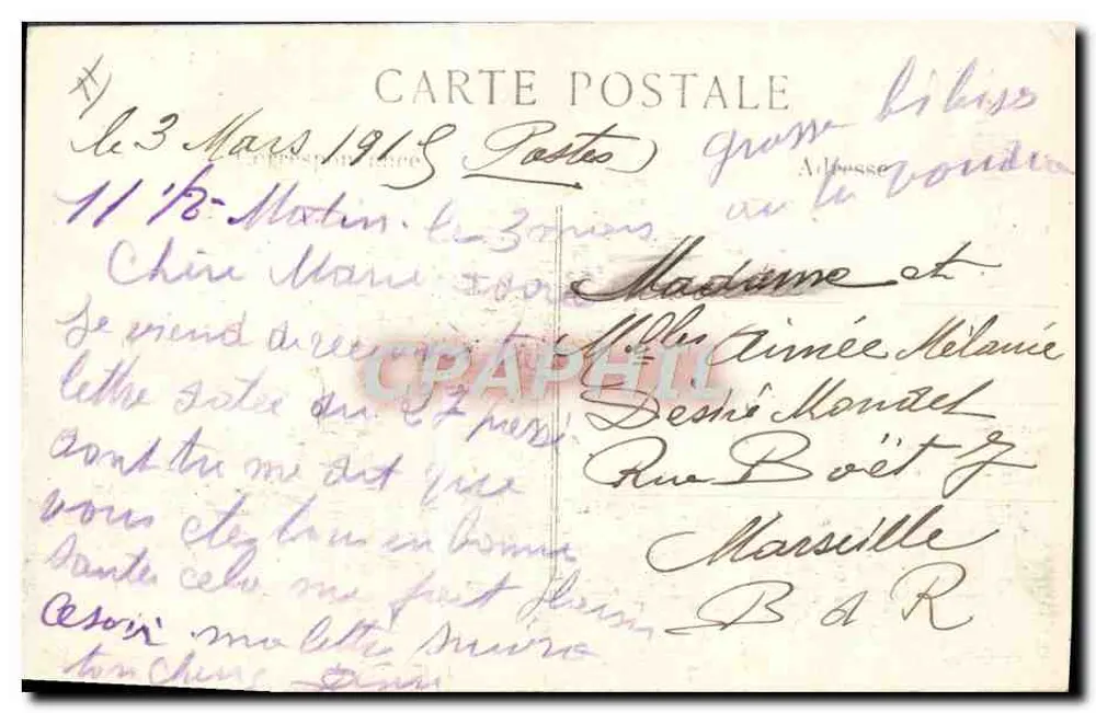 Französisches Flugzeug mit Maschinengewehr — Verfolgung eines Taubes — L. C. H. Paris - Rückseite