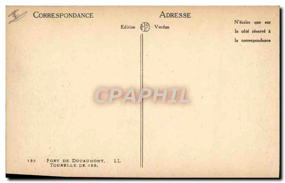 Fort de Douaumont — Kreisrunde Turm 165 — Edition Verdun - Rückseite
