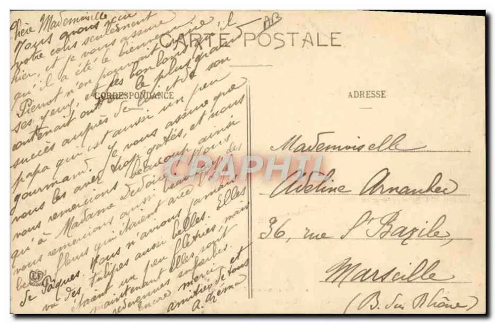 Massat - Grupo de Liadoures — Os Pirineus Ariégeois — Fototipia Larbouche, Toulouse, n°1095 - Verso