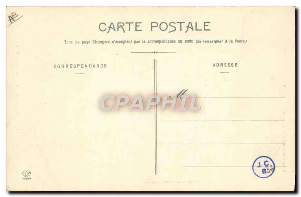 Junge Frau aus der Ossau-Tal — Die Niederen Pyrenäen — Verlag L.F. Nr. 166 - Rückseite