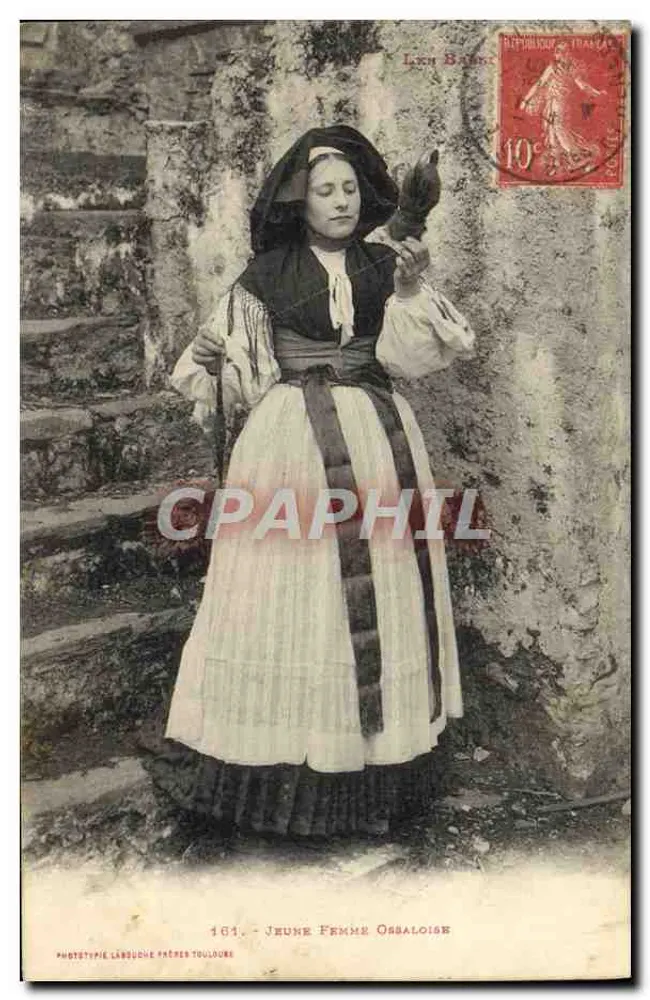 Junge Orbaloise Frau — Phototypie Labouche Frères Toulouse — Nr. 161 - Vorderseite