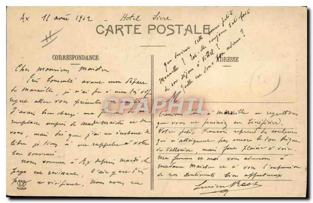 Junge Frau aus Bethmale — Pyrénées Ariégeoises — Phototypie Labouche Brüder, Toulouse, Nr. 168 - Rückseite