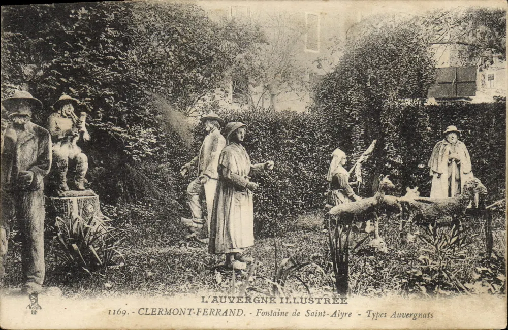 Fontäne Saint-Alyre — Auvergne-Typen — Clermont-Ferrand — Illustriertes Auvergne - Vorderseite
